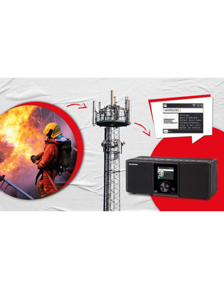 Telestar 30-221-02 DIRA S21i+ EWF Radio stéréo multifonctionnelle DAB+ / FM / Internet / Bluetooth Noir