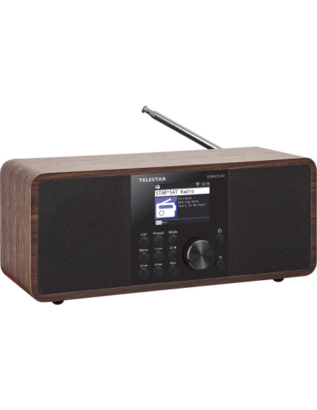 Telestar 30-200-01 DIRA S 24i Radio stéréo multifonctionnelle DAB+ / FM / Internet / Bluetooth Bois