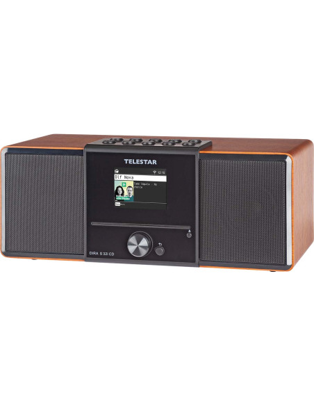 Telestar 30-320-01 DIRA S32i CD EWF Radio stéréo multifonctionnelle avec lecteur CD DAB+ / FM / Internet / Bluetooth Bois