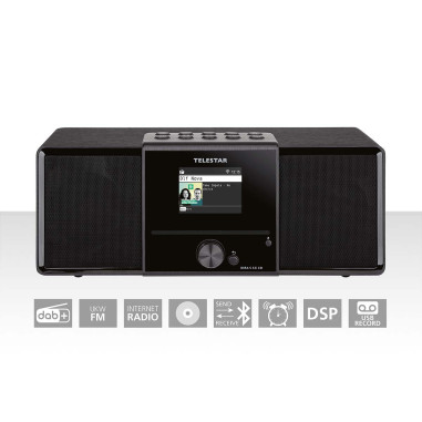 Telestar 30-320-02 DIRA S32i CD EWF Radio stéréo multifonctionnelle avec lecteur CD DAB+ / FM / Internet / Bluetooth Noir