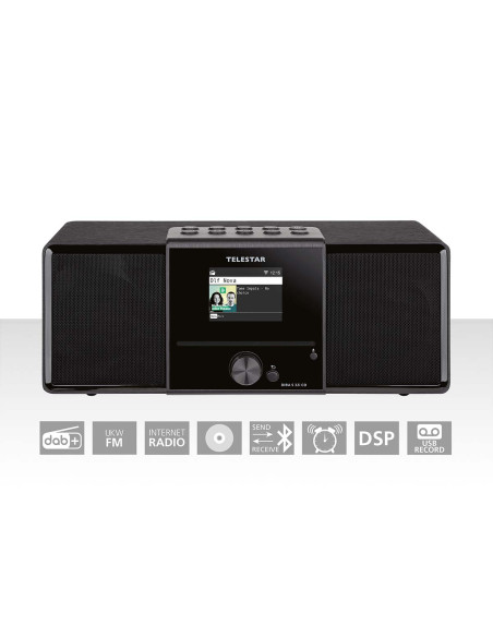 Telestar 30-320-02 DIRA S32i CD EWF Radio stéréo multifonctionnelle avec lecteur CD DAB+ / FM / Internet / Bluetooth Noir
