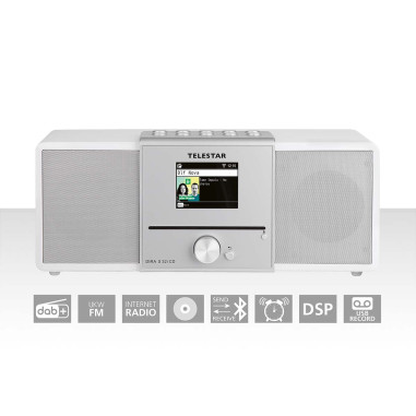 Telestar 30-320-03 DIRA S32i CD EWF Radio stéréo multifonctionnelle avec lecteur CD DAB+ / FM / Internet / Bluetooth Blanc
