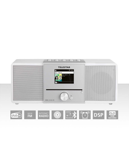 Telestar 30-320-03 DIRA S32i CD EWF Radio stéréo multifonctionnelle avec lecteur CD DAB+ / FM / Internet / Bluetooth Blanc