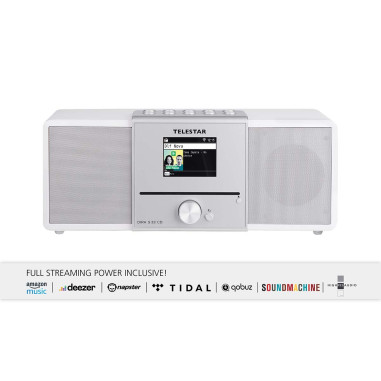 Telestar 30-320-03 DIRA S32i CD EWF Radio stéréo multifonctionnelle avec lecteur CD DAB+ / FM / Internet / Bluetooth Blanc