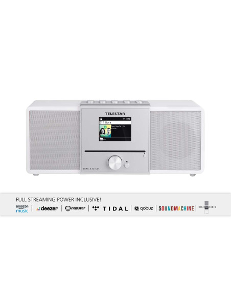 Telestar 30-320-03 DIRA S32i CD EWF Radio stéréo multifonctionnelle avec lecteur CD DAB+ / FM / Internet / Bluetooth Blanc