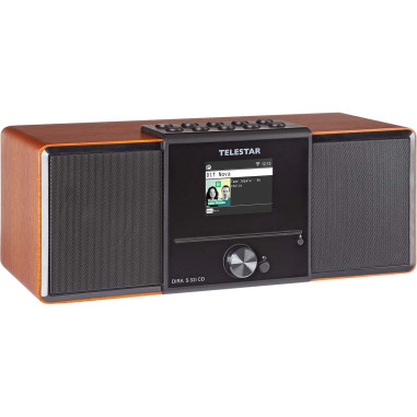 Telestar 30-320-01 DIRA S32i CD EWF Radio stéréo multifonctionnelle avec lecteur CD DAB+ / FM / Internet / Bluetooth Bois