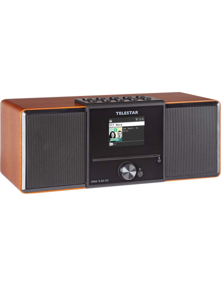 Telestar 30-320-01 DIRA S32i CD EWF Radio stéréo multifonctionnelle avec lecteur CD DAB+ / FM / Internet / Bluetooth Bois