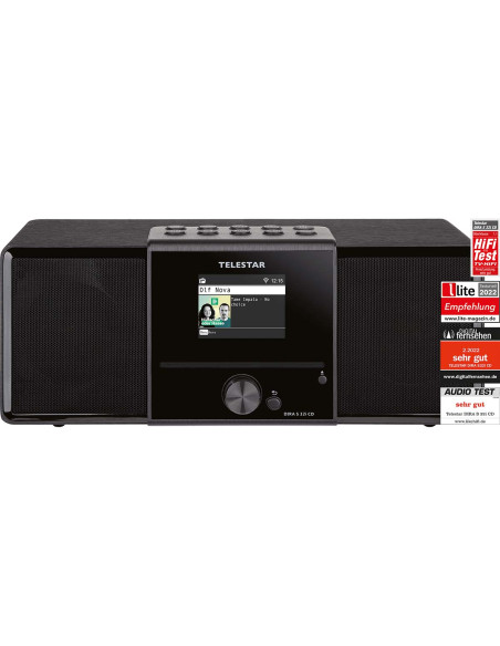 Telestar 30-320-02 DIRA S32i CD EWF Radio stéréo multifonctionnelle avec lecteur CD DAB+ / FM / Internet / Bluetooth Noir