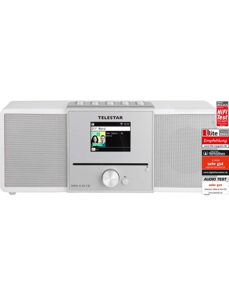 Telestar 30-320-03 DIRA S32i CD EWF Radio stéréo multifonctionnelle avec lecteur CD DAB+ / FM / Internet / Bluetooth Blanc