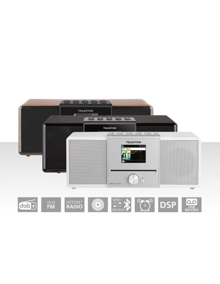 Telestar 30-320-03 DIRA S32i CD EWF Radio stéréo multifonctionnelle avec lecteur CD DAB+ / FM / Internet / Bluetooth Blanc