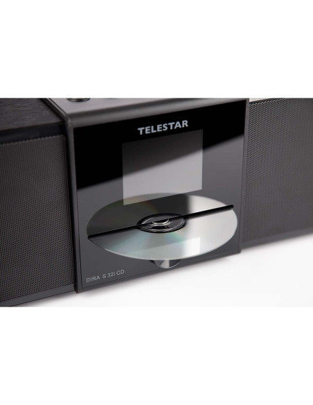 Telestar 30-320-02 DIRA S32i CD EWF Radio stéréo multifonctionnelle avec lecteur CD DAB+ / FM / Internet / Bluetooth Noir