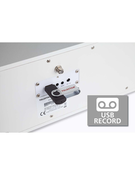 Telestar 30-320-03 DIRA S32i CD EWF Radio stéréo multifonctionnelle avec lecteur CD DAB+ / FM / Internet / Bluetooth Blanc
