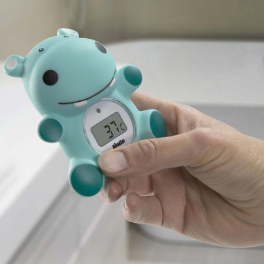 Alecto BC-11 HIPPO Thermomètre de bain et thermomètre d'ambiance hippopotame