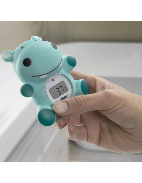 Alecto BC-11 HIPPO Thermomètre de bain et thermomètre d'ambiance hippopotame