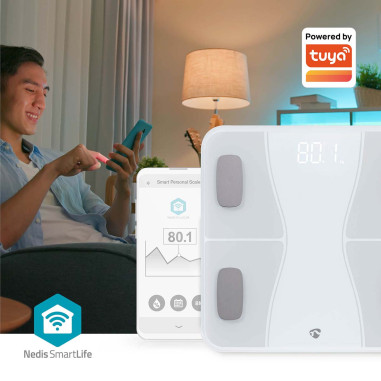 Nedis BTHPS11WT Pèse-Personne Intelligent SmartLife
