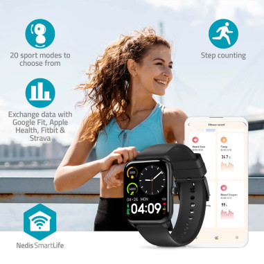 Nedis BTSW30BK Montre SmartLife
