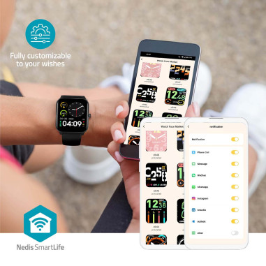 Nedis BTSW30BK Montre SmartLife
