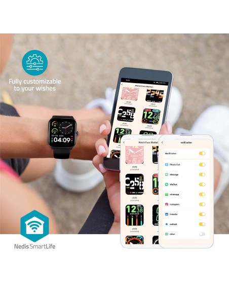 Nedis BTSW30BK Montre SmartLife