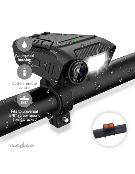 Nedis CCAM100BK Caméra de cyclisme