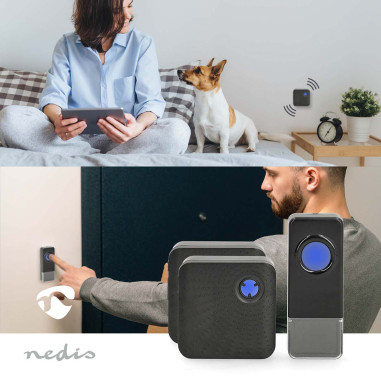 Nedis DOORB310BK2 Kit de sonnette sans fil