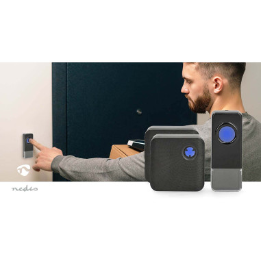 Nedis DOORB310BK2 Kit de sonnette sans fil