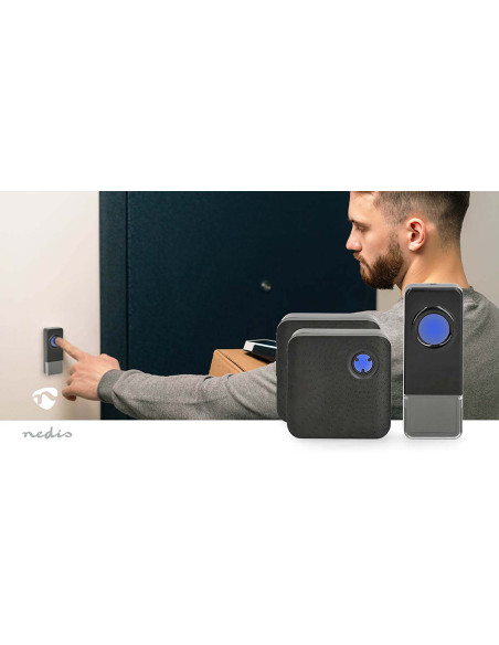 Nedis DOORB310BK2 Kit de sonnette sans fil