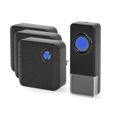 Nedis DOORB310BK3 Kit de sonnette sans fil