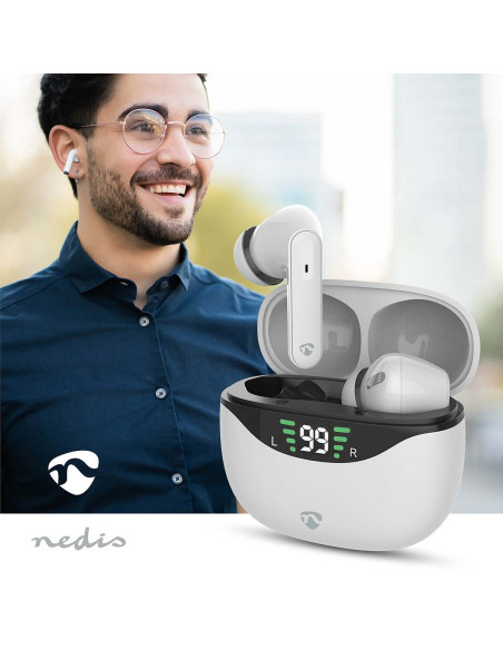 Nedis HPBT2450WT Écouteurs entièrement sans fil