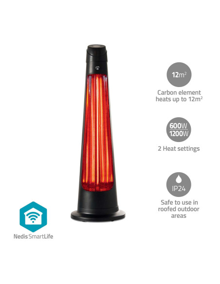 Nedis HTPA21BKW SmartLife Chauffe-patios