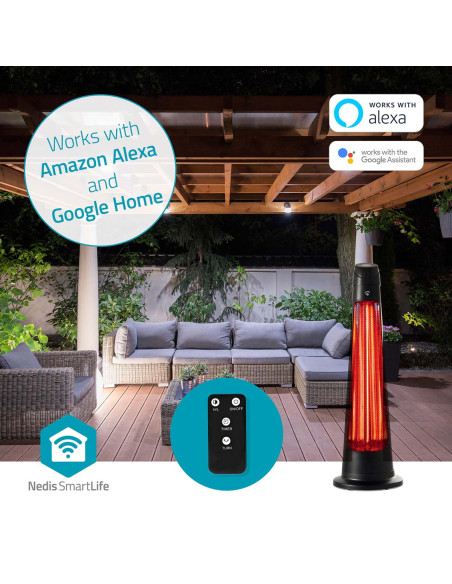Nedis HTPA21BKW SmartLife Chauffe-patios