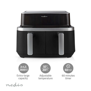 Nedis KAAF320BK Friteuse à air chaud Double