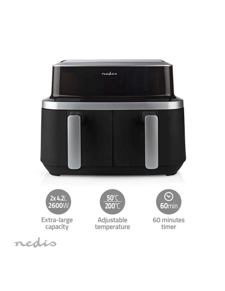 Nedis KAAF320BK Friteuse à air chaud Double