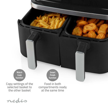 Nedis KAAF320BK Friteuse à air chaud Double