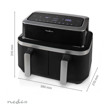 Nedis KAAF320BK Friteuse à air chaud Double