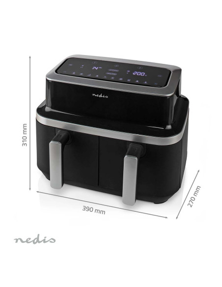 Nedis KAAF320BK Friteuse à air chaud Double