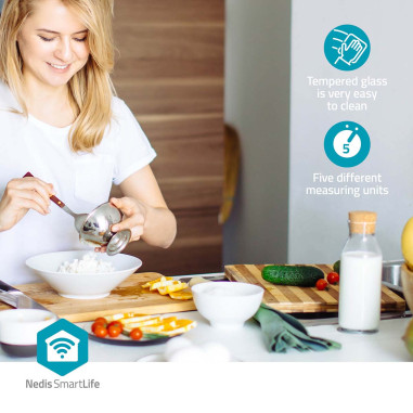 Nedis KASC800WTW Balance de cuisine SmartLife