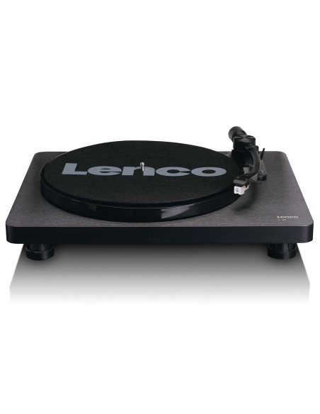 Lenco L-30BK Platine vinyle en bois avec cartouche MMC et encodage PC Noir