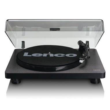 Lenco L-30BK Platine vinyle en bois avec cartouche MMC et encodage PC Noir