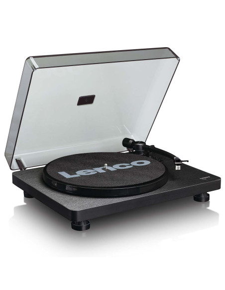 Lenco L-30BK Platine vinyle en bois avec cartouche MMC et encodage PC Noir