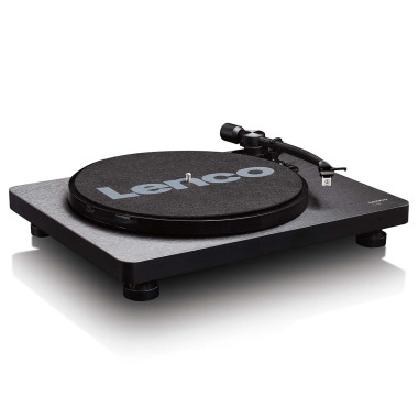 Lenco L-30BK Platine vinyle en bois avec cartouche MMC et encodage PC Noir