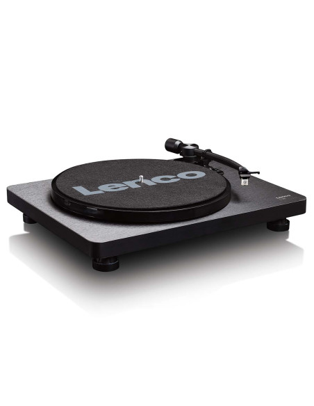 Lenco L-30BK Platine vinyle en bois avec cartouche MMC et encodage PC Noir