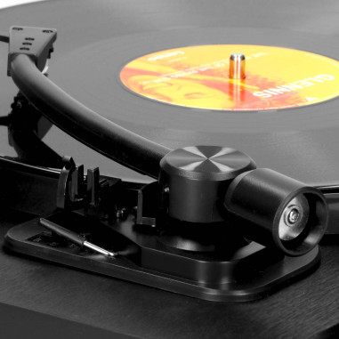 Lenco L-30BK Platine vinyle en bois avec cartouche MMC et encodage PC Noir