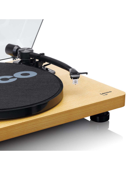 Lenco L-30WD Plateau tournant avec arrêt automatique et encodage PC Wood
