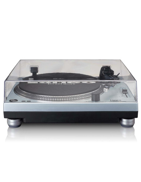 Lenco L-3809ME L-3809ME Platine vinyle à entraînement direct avec encodage USB / PC Bleu métallisé