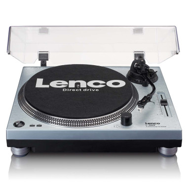 Lenco L-3809ME L-3809ME Platine vinyle à entraînement direct avec encodage USB / PC Bleu métallisé