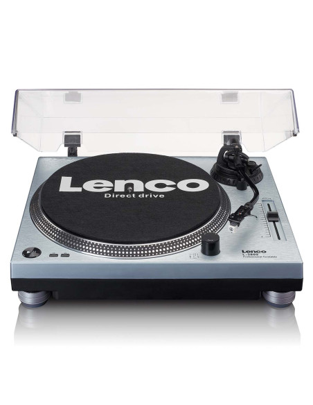 Lenco L-3809ME L-3809ME Platine vinyle à entraînement direct avec encodage USB / PC Bleu métallisé