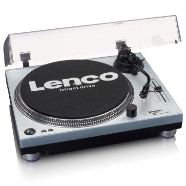 Lenco L-3809ME L-3809ME Platine vinyle à entraînement direct avec encodage USB / PC Bleu métallisé