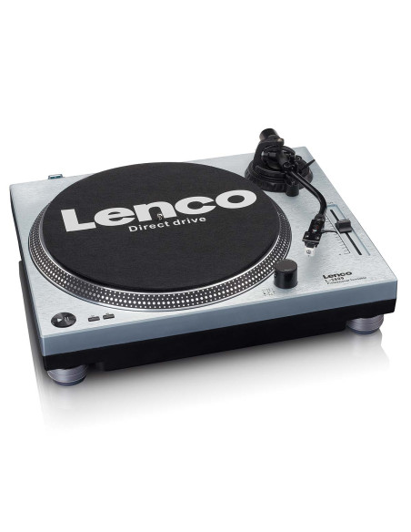 Lenco L-3809ME L-3809ME Platine vinyle à entraînement direct avec encodage USB / PC Bleu métallisé
