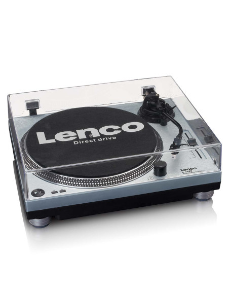 Lenco L-3809ME L-3809ME Platine vinyle à entraînement direct avec encodage USB / PC Bleu métallisé