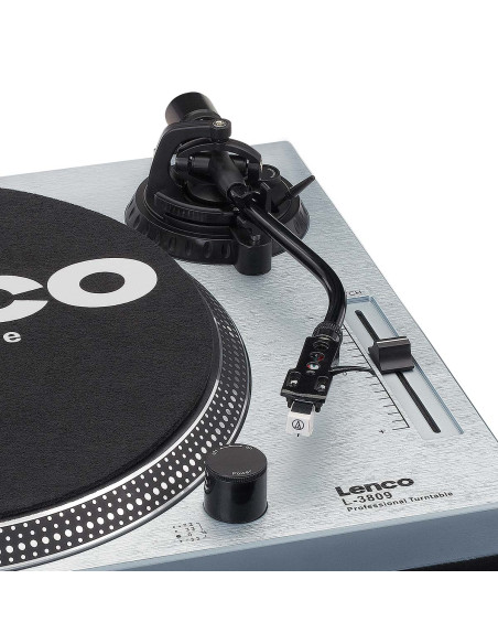 Lenco L-3809ME L-3809ME Platine vinyle à entraînement direct avec encodage USB / PC Bleu métallisé